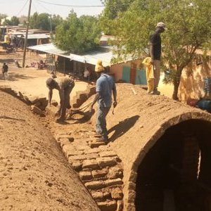 Construction site of the Koro warehouse (Mali)